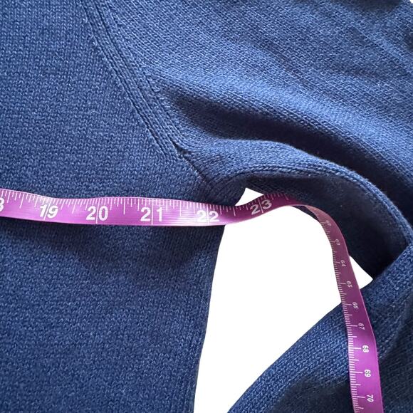 Banana Republic Full Zip Cardigan Knit sweater Men Sz XL Royal Blue Grandpacore - Picture 10 of 16